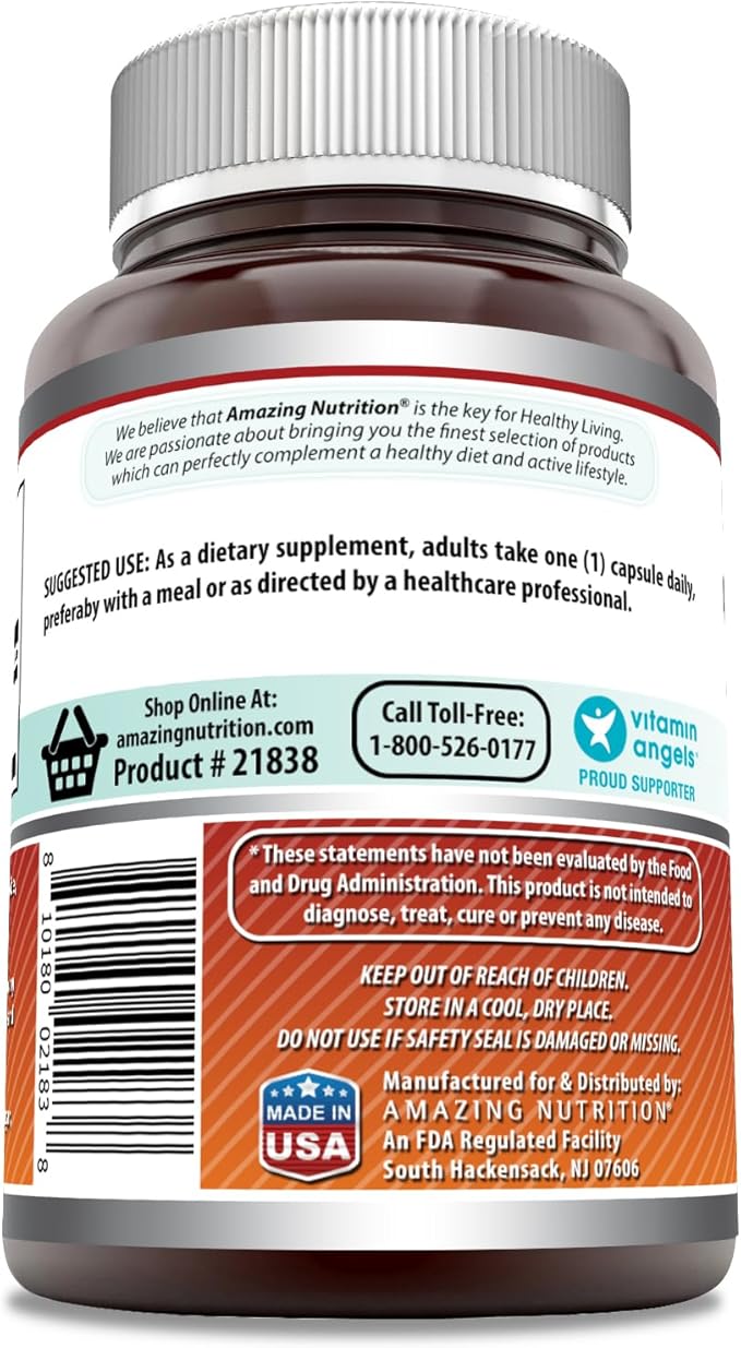 Amazing Formulas Folic Acid Supplement (Vitamin B9) | 800 Mcg | 240 Capsules | Non-GMO | Gluten-Free | Made in USA