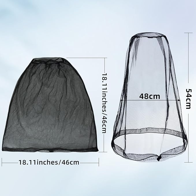 Wholelovein 8 Pack Mosquito Covers Wearable Head Net Face Mesh Protecting Net Mosquito Fly Insects Bugs