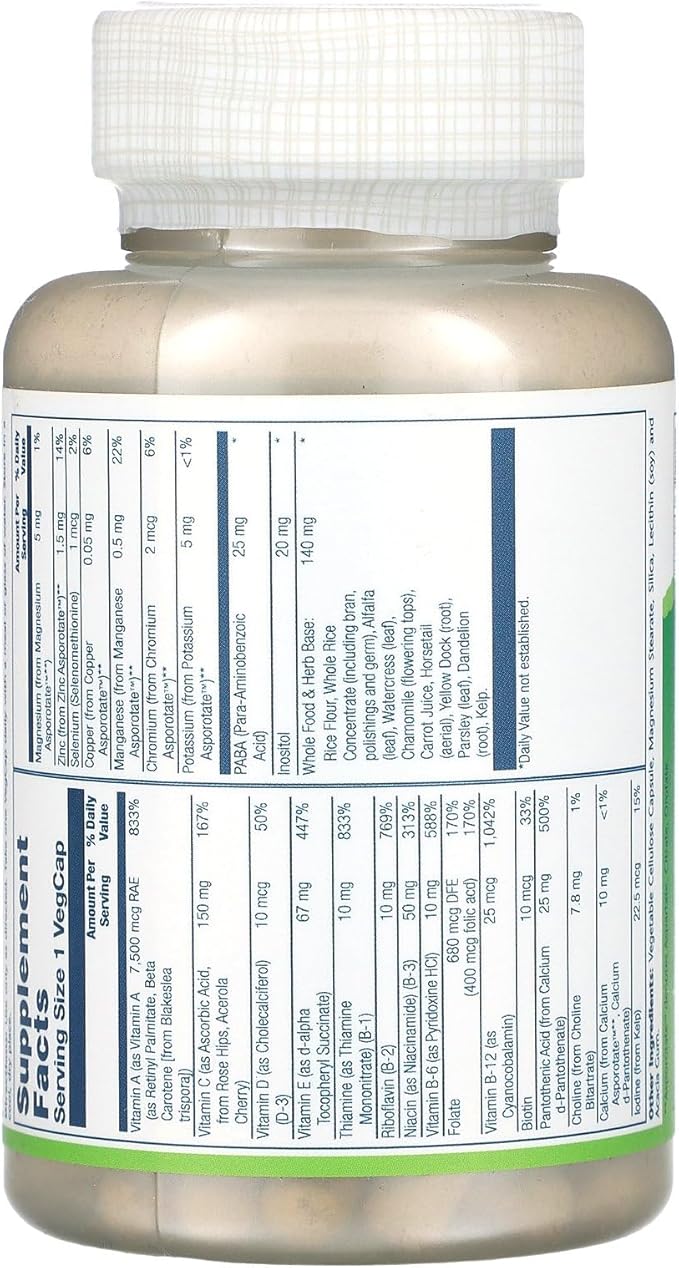 Solaray - Once Daily High Energy W/O Iron, 90 capsules