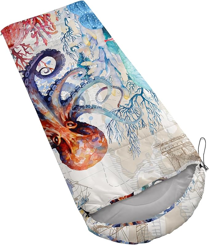 AILONEN Boys Sports Camping Sleeping Bags,Lightweight & Waterproof,3 Season Warm & Cool Weather,Black Player Basketball Sleeping Bags for Kids Adults,Travelling,Outdoors