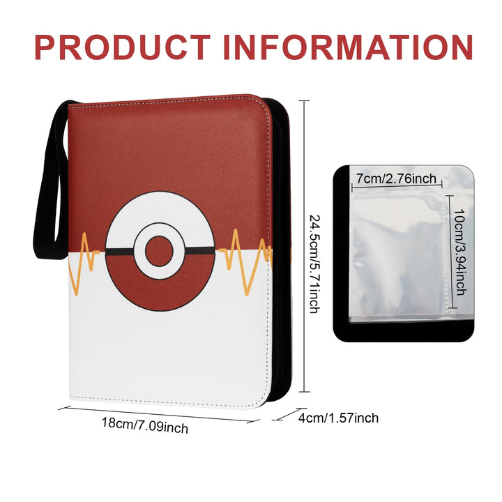 Awedsu Collectible Trading Card Albums,Collectible Trading Card Protective Sleeves,Card Binder 4-Pocket,400 Pockets Card Case Holder for TCG, Sports Card. (White Yellow)