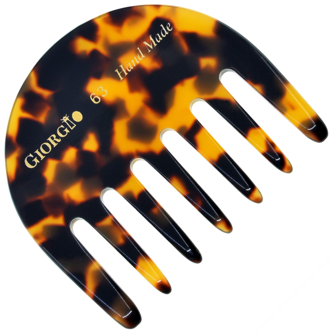 Giorgio Hair Detangling Comb, Wide Tooth Combs For Women For Thick Hair, Handmade, Saw-Cut, And Polished, 6 Pack, Yellow Tokyo