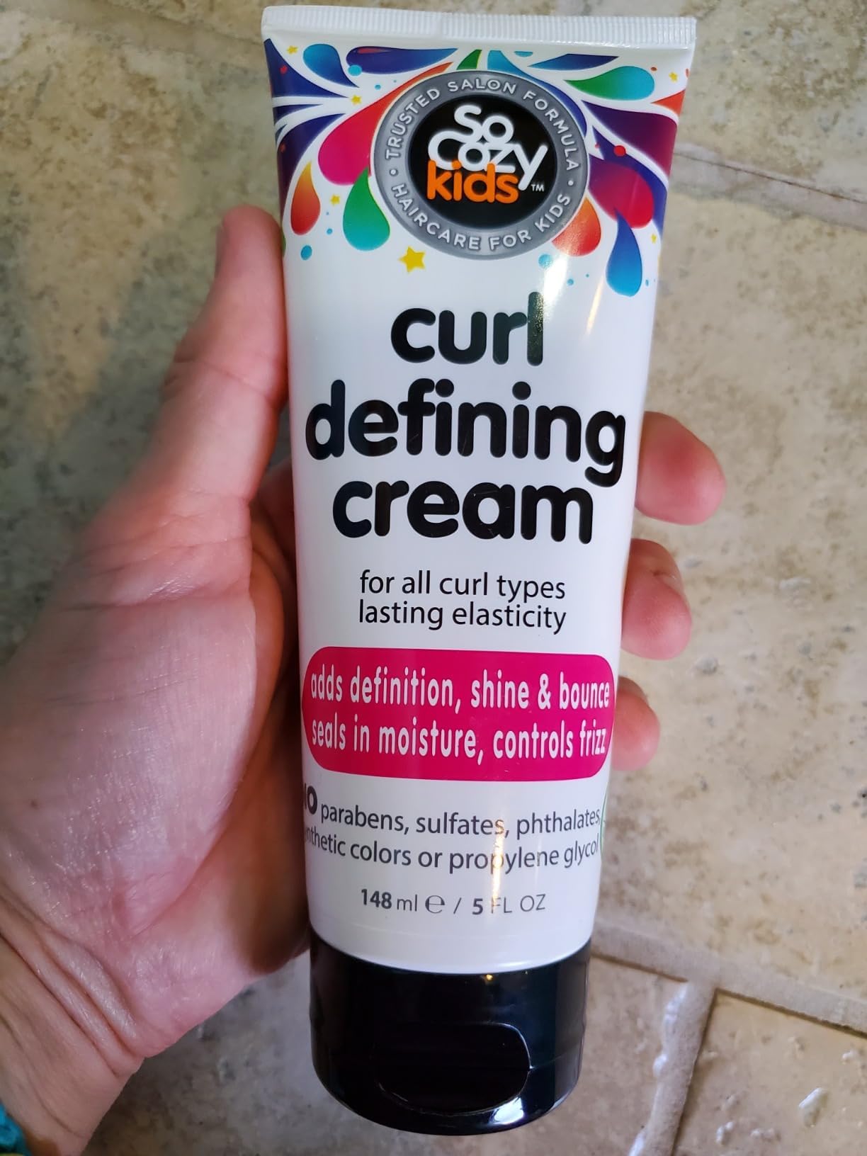 So Cozy Curl Defining Cream (5 Fl Oz) Kids Curl Cream for Curly Hair, Adds Definition, Shine & Bounce, Hair Cream for Wavy, Coily and Curly Hair, Enriched with Vitamins, Castor Seed, & Avocado Oil