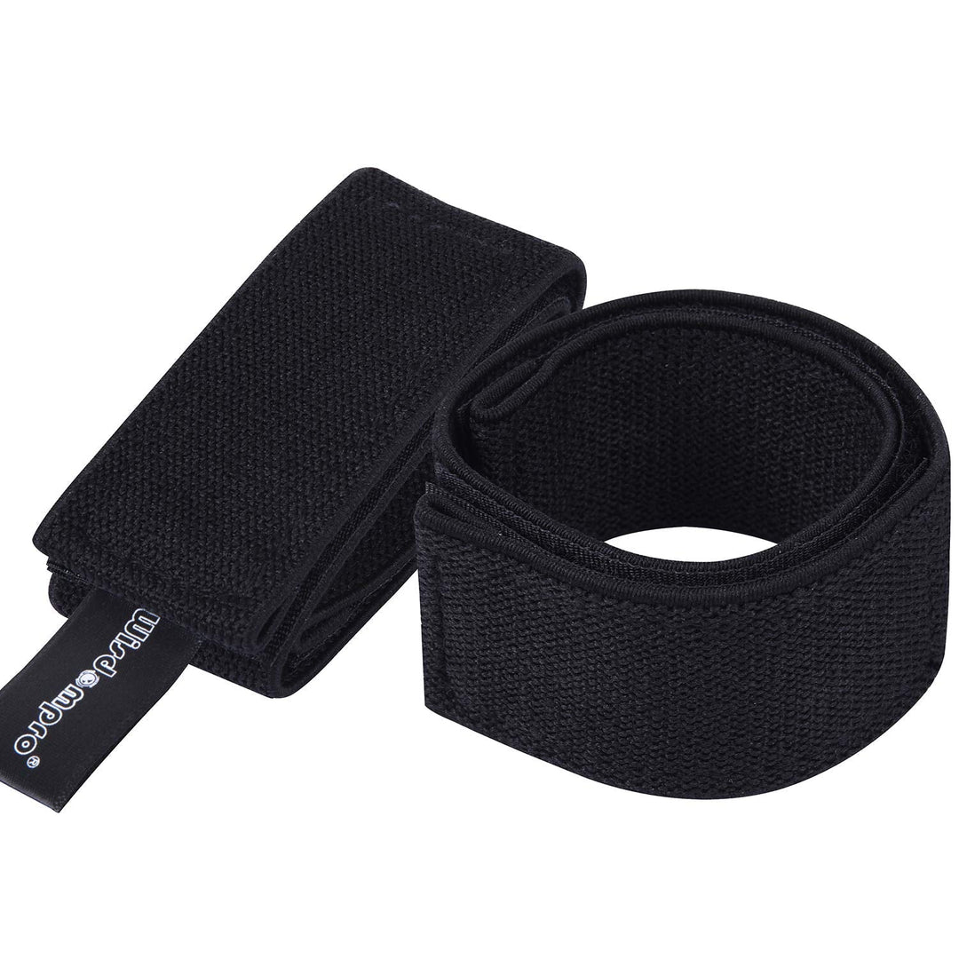 Wisdompro Ankle Strap, 1 Pair Polyester Blousing Garters Trousers Boots Blouses Hook and Loop Strap for Waders, Fly, Fishing, Hunting, Hiking, Cycling, Gardening, Military Uniforms (12 Inch Black)