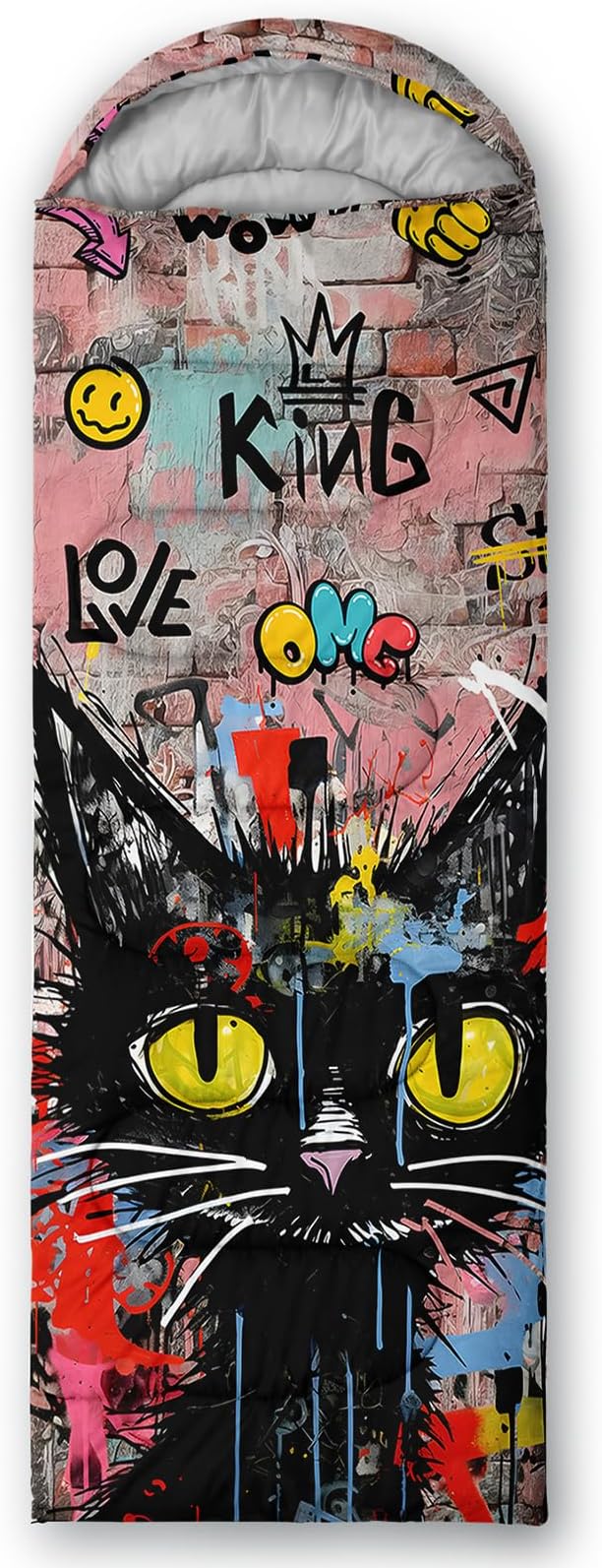 AILONEN Boys Sports Camping Sleeping Bags,Lightweight & Waterproof,3 Season Warm & Cool Weather,Black Player Basketball Sleeping Bags for Kids Adults,Travelling,Outdoors