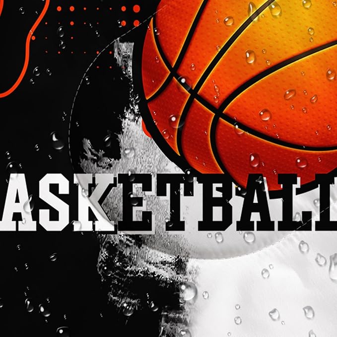 AILONEN Boys Sports Camping Sleeping Bags,Lightweight & Waterproof,3 Season Warm & Cool Weather,Black Player Basketball Sleeping Bags for Kids Adults,Travelling,Outdoors