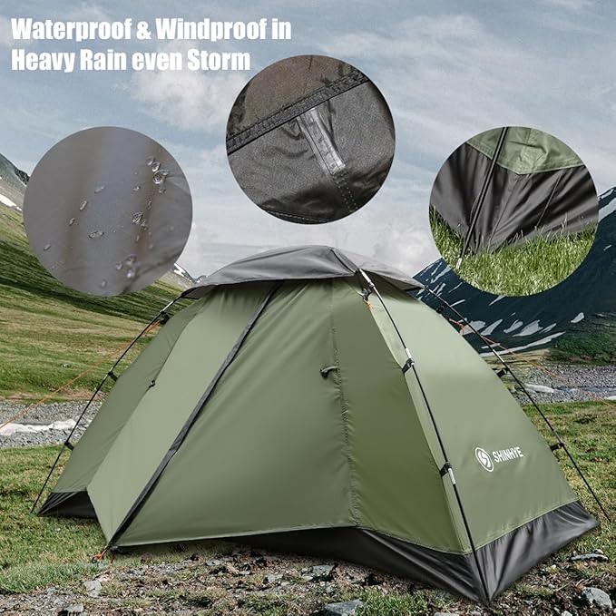 ShinHye Backpacking Tent for Camping, 1/2 Person Ultralight Backpacking Tent Easy Setup Tents Waterproof Lightweight Hiking Tents for Backpacking