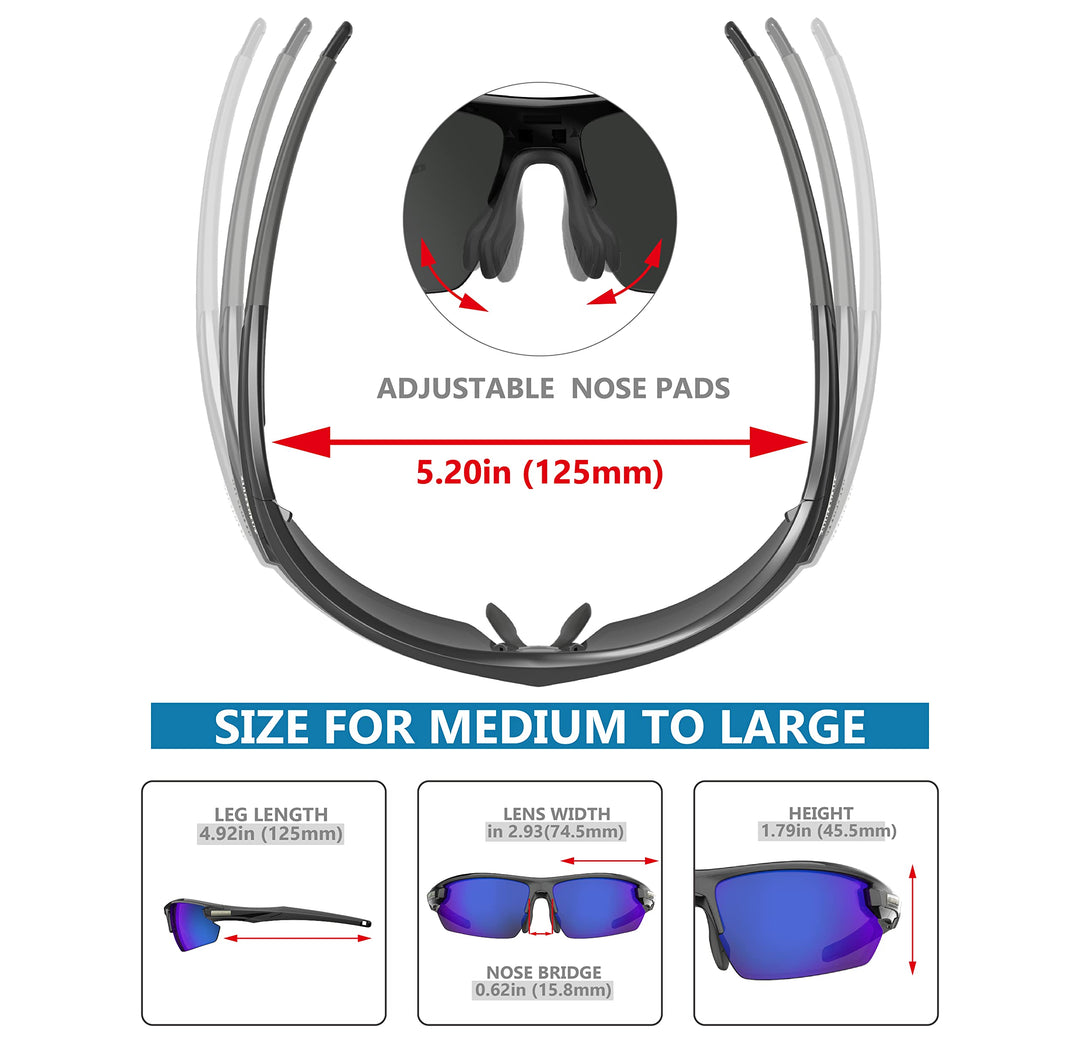 QOOL TIMES Living out your J50 Mens Fishing Sunglasses Polarized for Women UV400