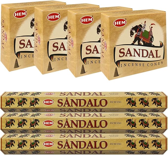 Sandalo Sandalwood Incense Sticks and Cone Incense Holder Variety Pack #1 Bundle insence insense insienso
