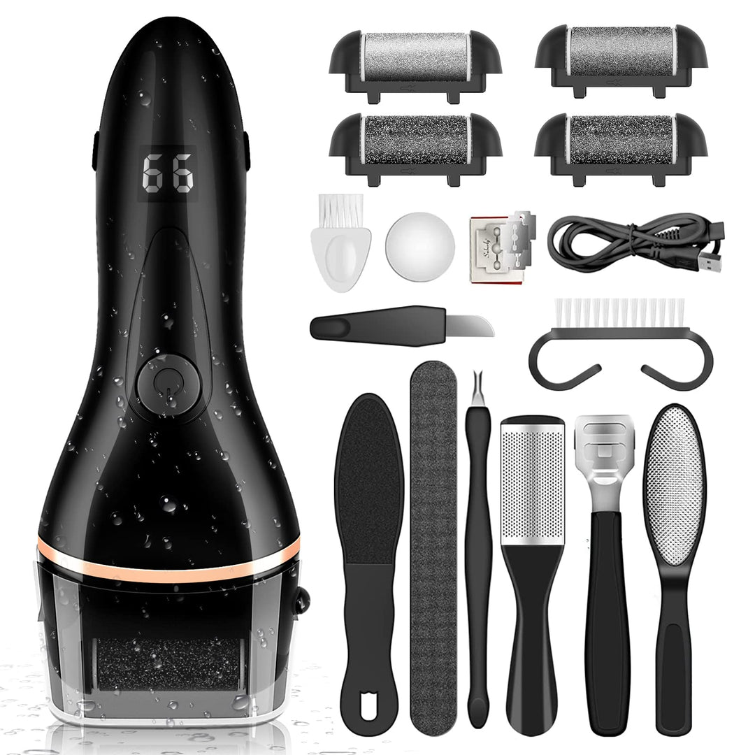 Electric Callus Remover For Feet (With Dander Vacuum Cleaner), Rechargeable Foot Callus Remover Pedicure Tools Foot File, Profes