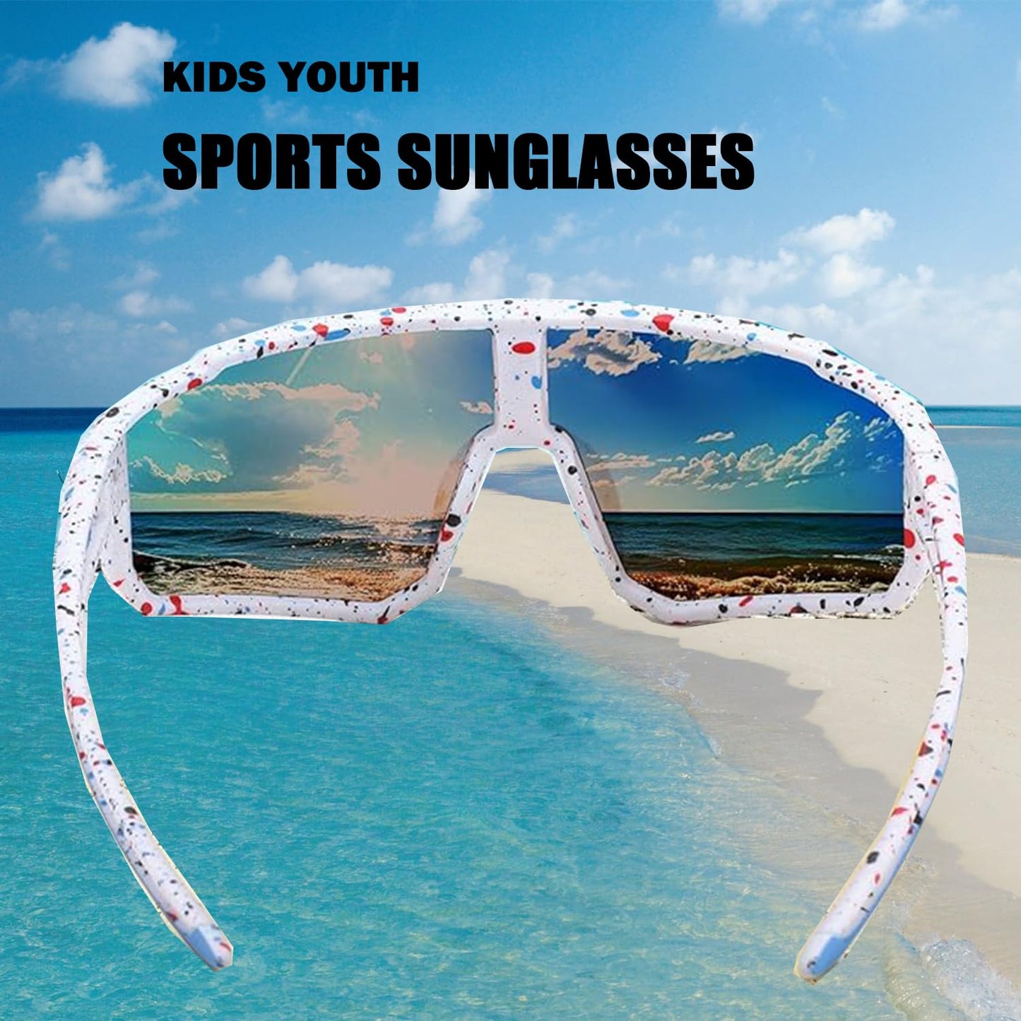 Youth Baseball Sunglasses For Boys Girls,UV400 Kids Sports Sunglasses,Cycling glasse Running Golf