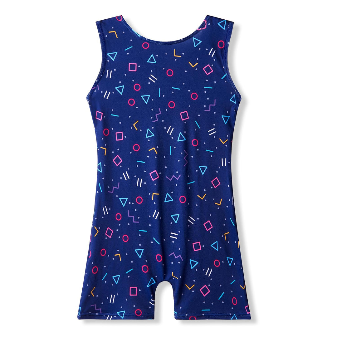 MYQFF Leotards for Girls Gymnastics Dance Tumbling Unitards Biketards Dark Blue 2t 3t Sleeveless
