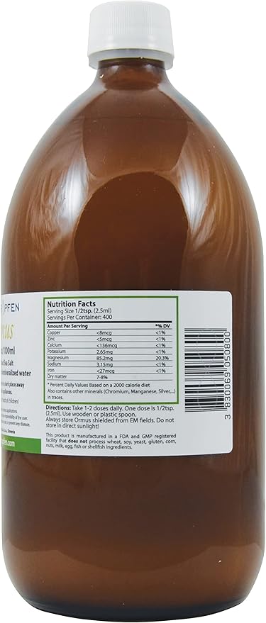 Ormus 33.8 Fl Oz - 1000 ml | Concentrated Orme | Atomic Minerals | Heiltropfen®