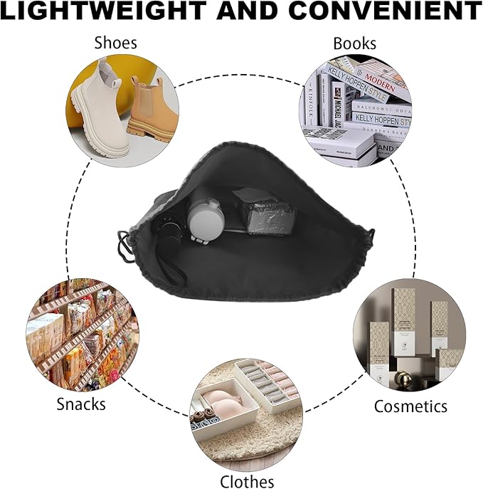 GoodtoU Drawstring Backpacks, Drawstring Bags Nylon Backpack Draw String Back Bag Bulk Cinch Sack Drawstring Gym Bag Drawstring Backpack for Sport, Traveling, Team (Black, 100Pcs)