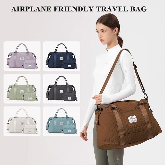 Travel Duffel Bag,Sports Tote Gym Bag,Shoulder Weekender Overnight Bag for Women