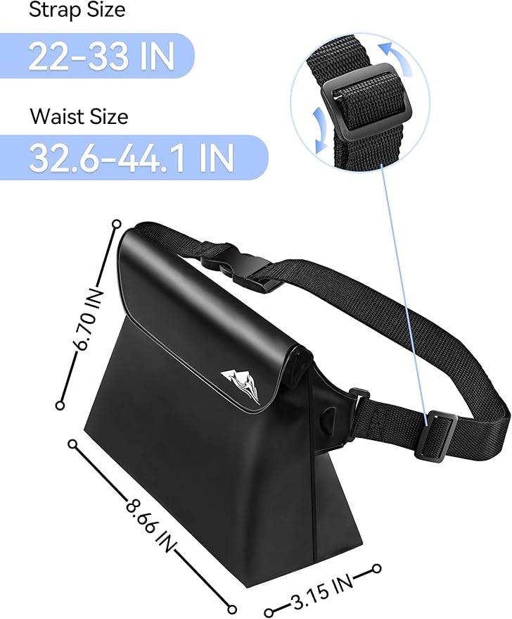 HEETA 2/3/4 Pack Waterproof Pouch with Waist Strap, Screen Touchable Dry Bag with Adjustable Belt for Phone Valuables for Kayaking, Swimming, Snorkeling, Boating, Fishing, Surfing & Beach