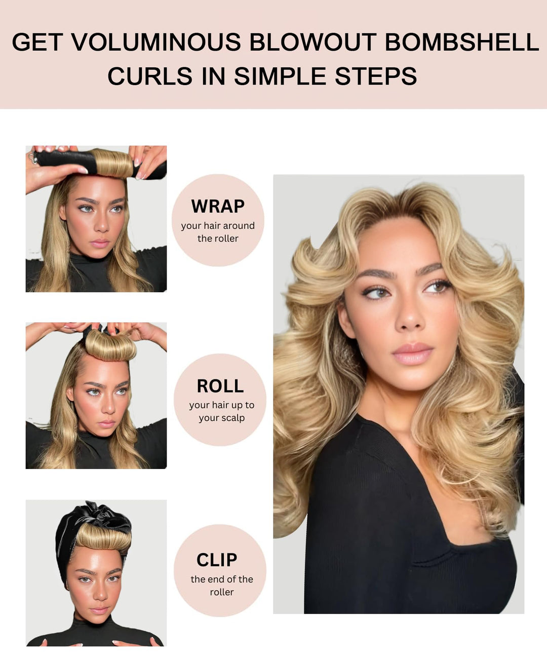 YOSHUYUKI Heatless Hair Curler to Sleep in No Heat Satin Heatless Curls Overnight Rods Curling Set Jumbo Large Foam Sponge Hair Rollers Curlers for Long Short Hair Volume Women Styling Tools Violet