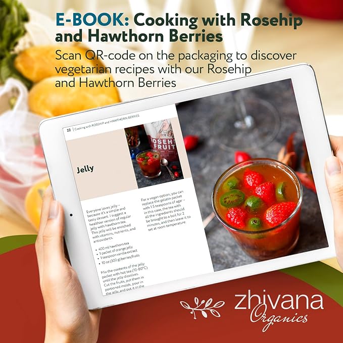 Organic Hawthorn Berry Tea (16 oz.) - Hawthorn Tea, Hawthorne Berries - High Blood Pressure, Heart Health Support, Relaxation