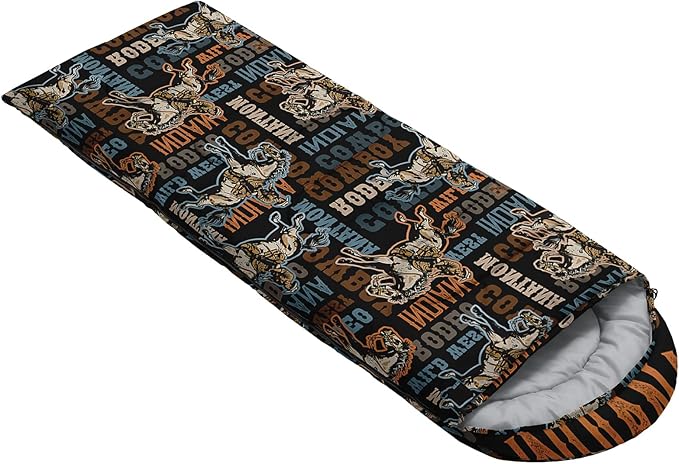 AILONEN Cartoon Fox Camping Sleeping Bag for Boys Girls Adults,Lightweight & Waterproof,3 Season Warm & Cold Weather,Portable,Kawaii Fox Printed Sleeping Bag,Traveling,Camping,Hiking