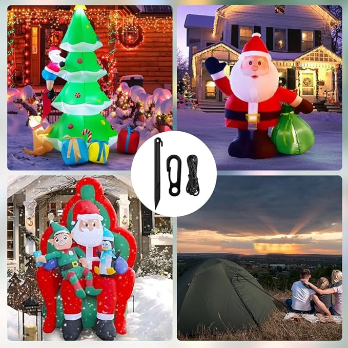 24 Sets Inflatable Stakes Replacement Set Halloween Christmas Ground Stakes Tent Stakes Tents Pegs Blow up Stakes for Inflatables Camping Tents Outdoor Camping Canopy