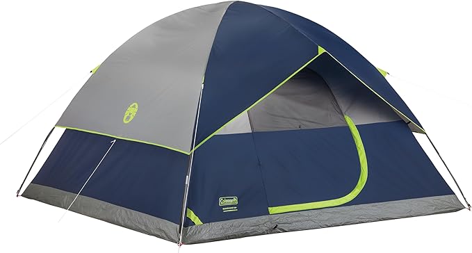 Coleman Sundome Camping Tent with Rainfly, 2/3/4/6 Person Tent Sets Up in 10 Mins, Weatherproof Shelter for Camping, Festivals, Backyard, Sleepovers, & More