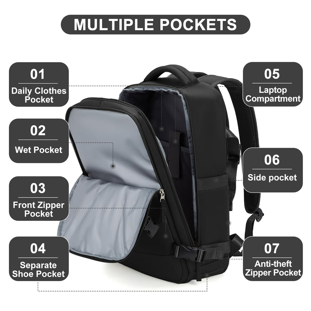 coofay Small Travel Backpack For Women Men Carry On Backpack Gym Backpack College Backpack Waterproof Backpack For Travelling Anti Theft Backpack Sports Backpack