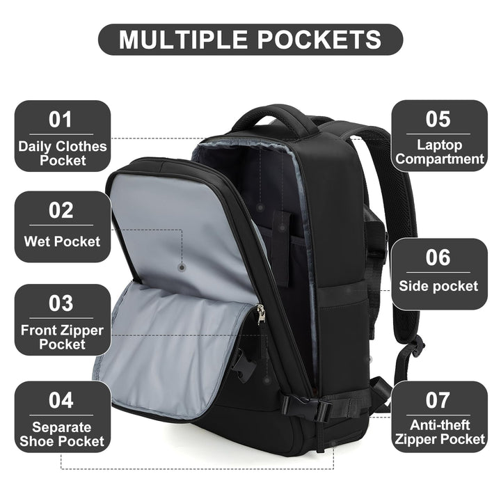 coofay Small Travel Backpack For Women Men Carry On Backpack Gym Backpack College Backpack Waterproof Backpack For Travelling Anti Theft Backpack Sports Backpack