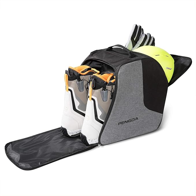 Kids Waterproof Ski Boot & Helmet Bag - Separate Dry & Wet Compartments for Goggles, Gloves, Ski Apparel & Boot Storage