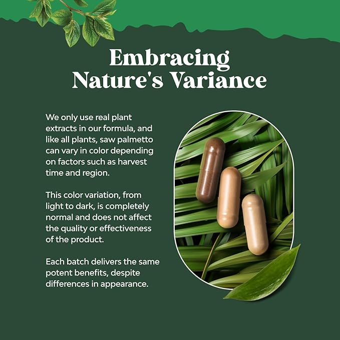 Extra Strength Saw Palmetto Extract - Advanced Herbal Complex for Hair Health and Urinary Support with Plant Sterols & Flavonoids - Potent Herbal Supplement with 500mg per Serving - 30 Capsules