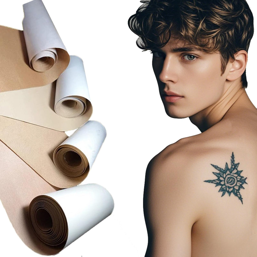 Tattoo Cover Up Tape, 1 Roll Ultra Thin Patches for Concealing Tattoos, Scars, Birthmarks, Invisible, Waterproof, Breathable Makeup Skin Tone Concealer Stickers for Flawless Coverage (10cmx2m,fair)