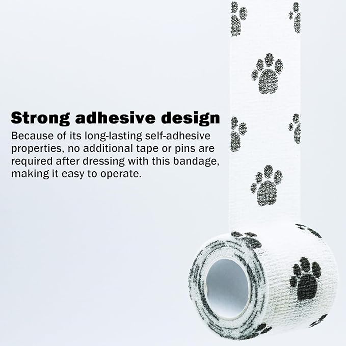 Bandages First Aid Tape Cohesive Bandage First Aid Bandages Cohesive Wrap Adhesive Bandage Self Adherent Cohesive Wrap Bandages Colorful Bandages (Mix Footprint, 2-Inch)