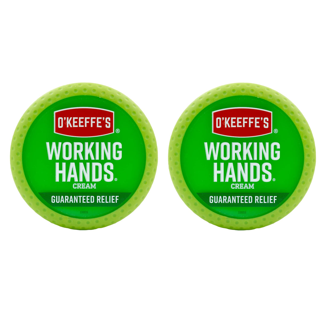 O'Keeffe's Working Hands Hand Cream for Extreme Dryness - 3.4 oz Jar (2 Pack) - Repairing Skincare for Cracked, Dry Hands
