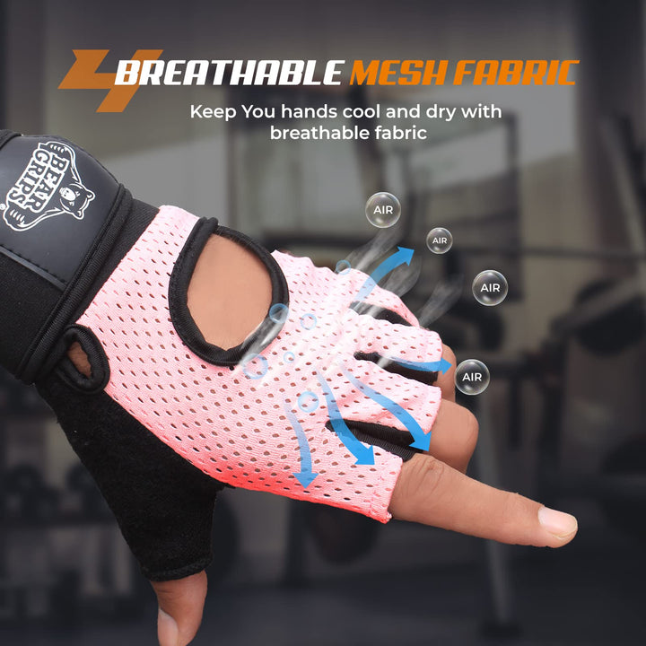 Bear Grips Weight Lifting Gloves for Men & Women | Half Finger Lifting Gloves | Full Finger Workout Gloves for Men | No Finger Exercise Gloves l Compression Weightlifting Gloves | Gym Gloves for Men
