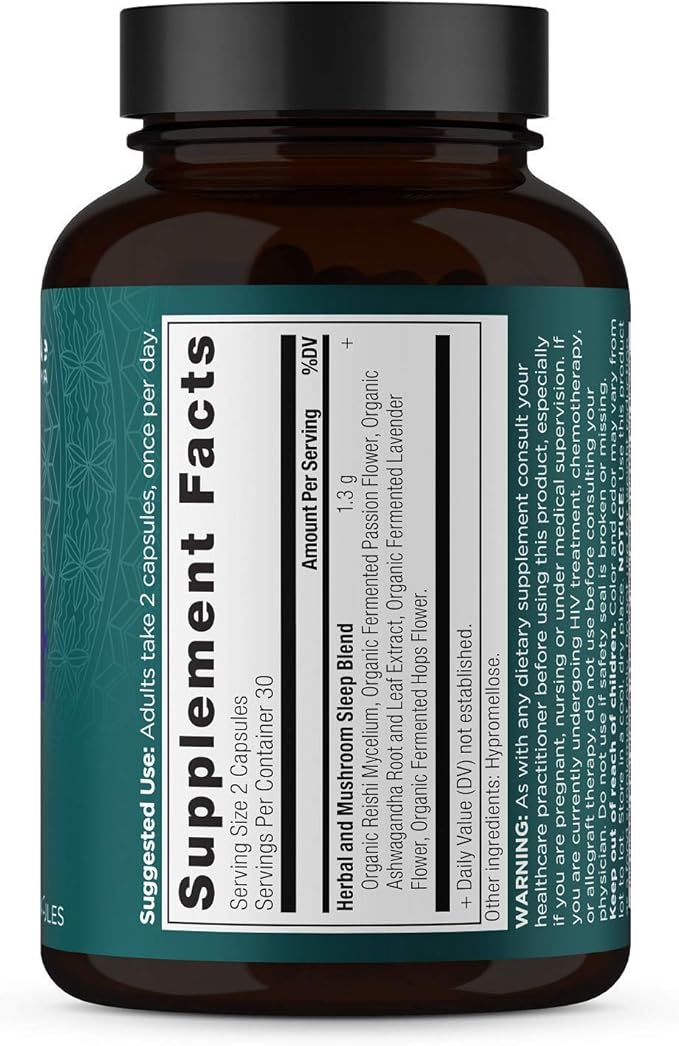 Ancient Nutrition Ashwagandha for Sleep Support, for Stress and Sleep Support, Promotes Mental Relaxation, Gluten Free, Paleo and Keto Friendly, 60 Capsules