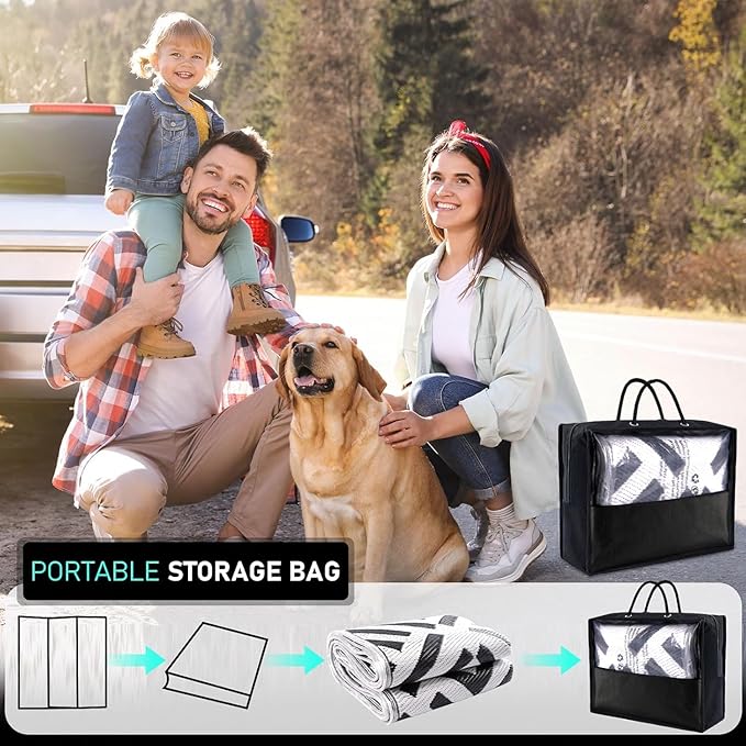 Outdoor Rug 5x8Ft, 16 Colors Plug in 160LEDs Waterproof Outdoor Rug, Waterproof Plastic Reversible Outdoor Straw Rug, Large Area Rug for RV Camping Deck Patio Beach Balcony Backyard Picnic