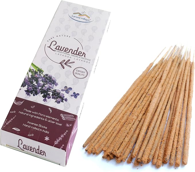 Lavender Incense Sticks - Traditional Handcrafted Masala Incense - 40+ Sticks