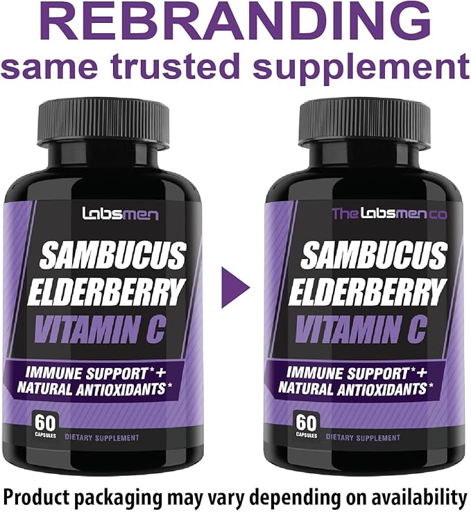 Sambucus Elderberry Immune Support Supplement/Daily Immune Boosters for Adults, Season Change w/Elderberry Vitamin C & Zinc Support Respiratory Health & Increase Antioxidant, 2-Mons