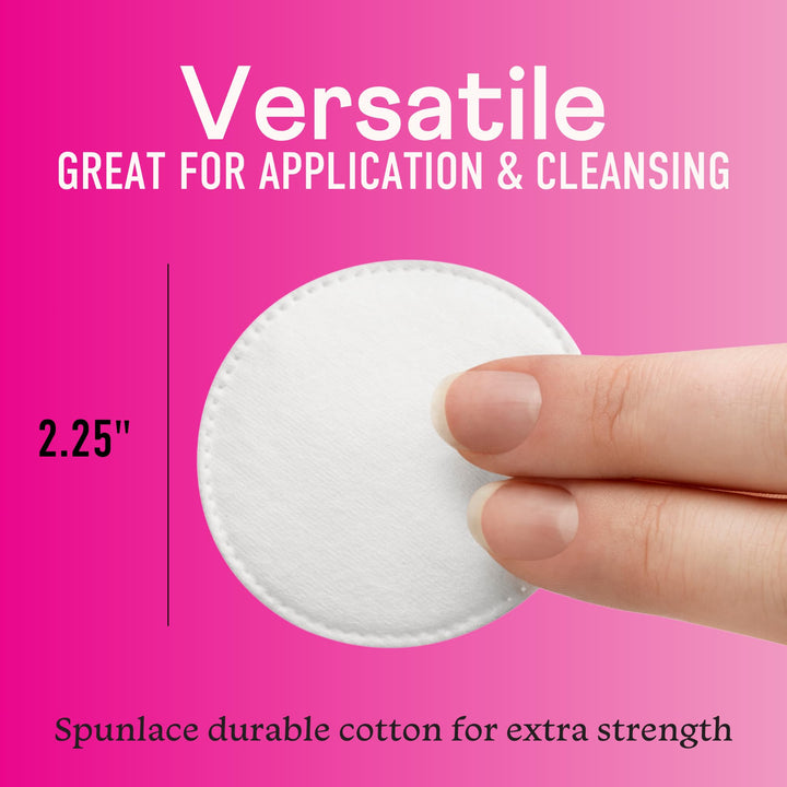 Swisspers Premium Cotton Rounds – 100 Count (Pack of 3) - 100% Pure Cotton - Soft, Absorbent, Hypoallergenic Pads for Makeup Removal, Skincare, Baby Care and Facial Cleansing - Lint Free