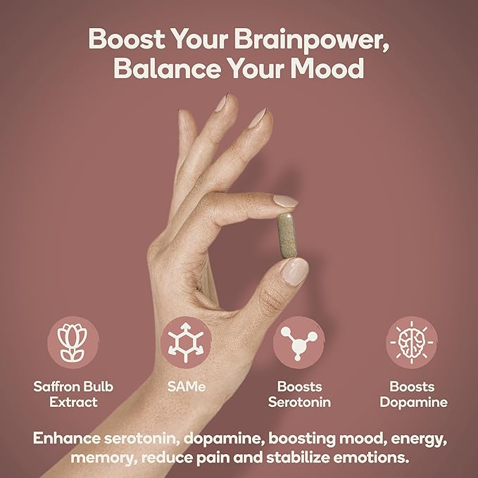 Mood - Emotional Balance & Serotonin Support Supplement - Same, Saffron Extract - 60 Tablets (Mood)