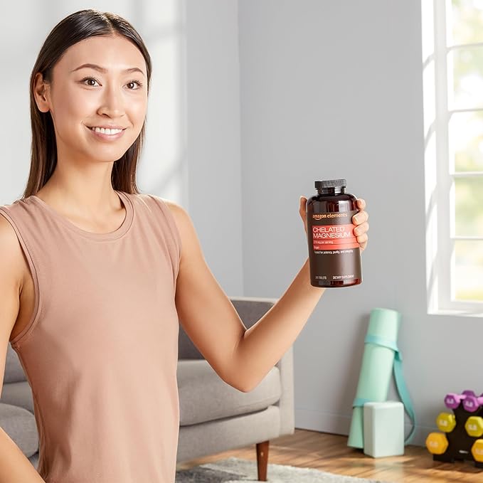 Amazon Elements - Chelated Magnesium, 240 tablets, 270 mg per Serving, as Magnesium Glycinate Chelate, Vegan