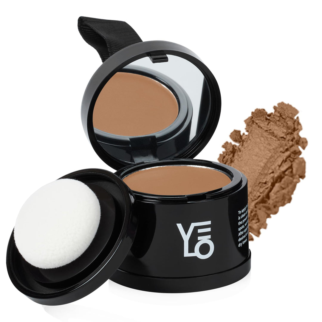 VELO Hairline Powder - Conceals Hair Loss, Gray Cover Up for Thinning Hair, Root Touch Up for Women & Men, Stain-Proof 48 Hours (LIGHT BROWN)