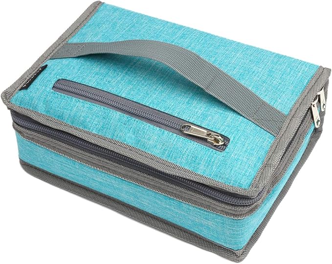FlowFly Small Insulated Lunch box Portable Soft Bag Mini Cooler Thermal Meal Tote Kit with Handle for Work & School, Sea Blue