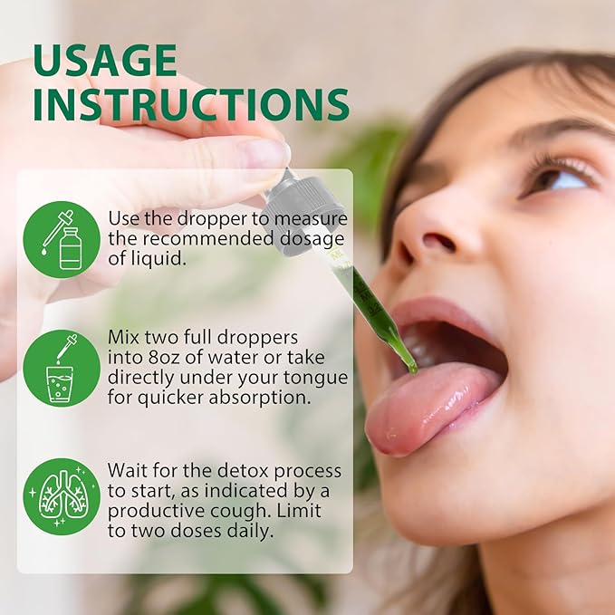 Mullein Leaf Extract for Lungs, Mullein Drops for Lungs, Support Lung, Respiratory Function for Healthy Breathing, Improvement in Pulmonary Function, Natural & Safe Supplement (2 PC)