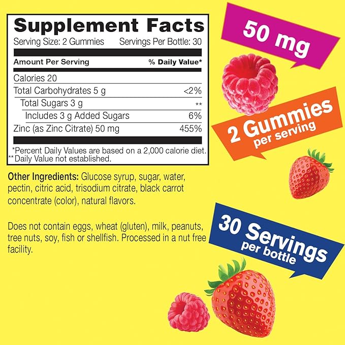 Vitamin D3 5,000 IU Sugar Free + Zinc, Gummies Bundle - Great Tasting, Vitamin Supplement, Gluten Free, GMO Free, Chewable Gummy