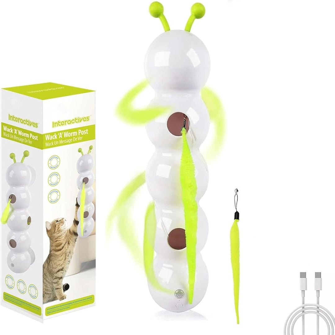 HUISZJ Interactive Cat Feather Toy,  Charging Smart Motion Cat Toy,  Suitable for Indoor Pet Stable Play