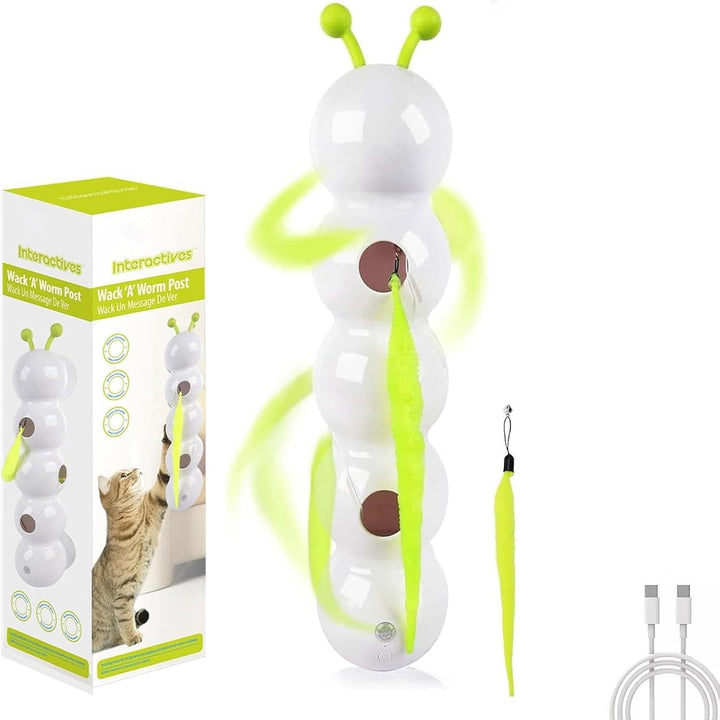 HUISZJ Interactive Cat Feather Toy,  Charging Smart Motion Cat Toy,  Suitable for Indoor Pet Stable Play
