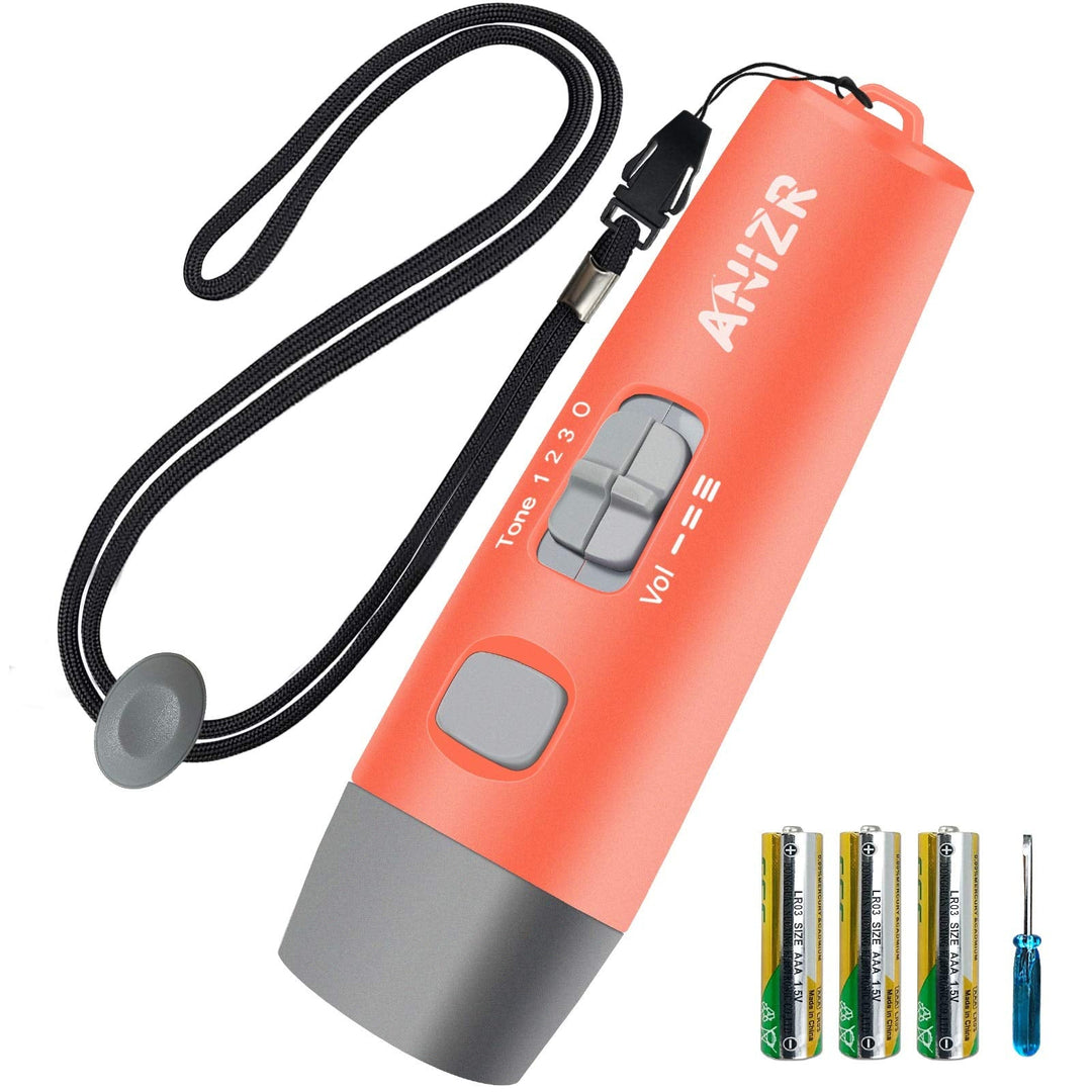 ANIZR Electronic Whistles with Lanyard,Adjustable 3 Tone & 3 High Volume Hand Emergency Whistle Basketball Referee Whistle for Coach,Teacher,Police,Outdoor Camping Boating Hiking,Red (with Battery)