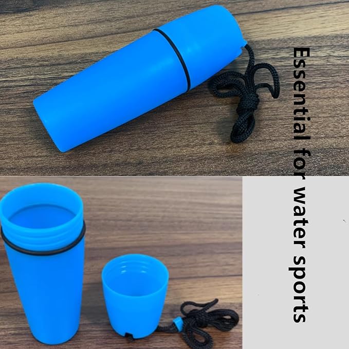 2 Pcs Diving Dry Box Waterproof Float Diving Bottle Holder Storage Boxes with Lanyard Float Diving Kayak Boat Canoe Swimming Accessories for Kayak Boat Canoe Swimming, Blue