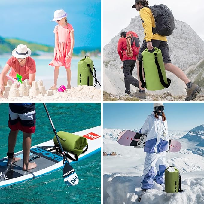 20L/30L Dry Bag Large Waterproof Bag Roll-Top Heavy Duty Fishing Duffel Bag with Durable Straps for Kayaking Paddle boarding Boating Rafting Fishing