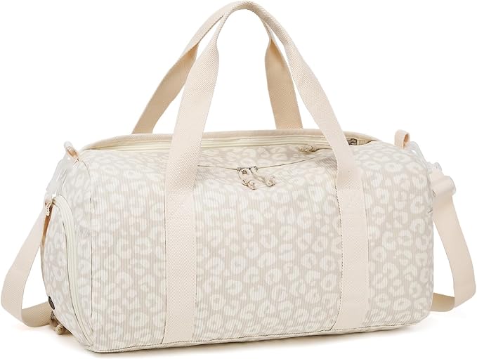 Gym Bag Sports Duffle with Wet Pocket Dance Overnight Bag with Waterproof Shoe Pouch and Air Hole for Girls Kids Women